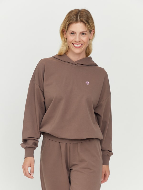 mazine Sweatshirt ' Donely Hoodie ' in Brown