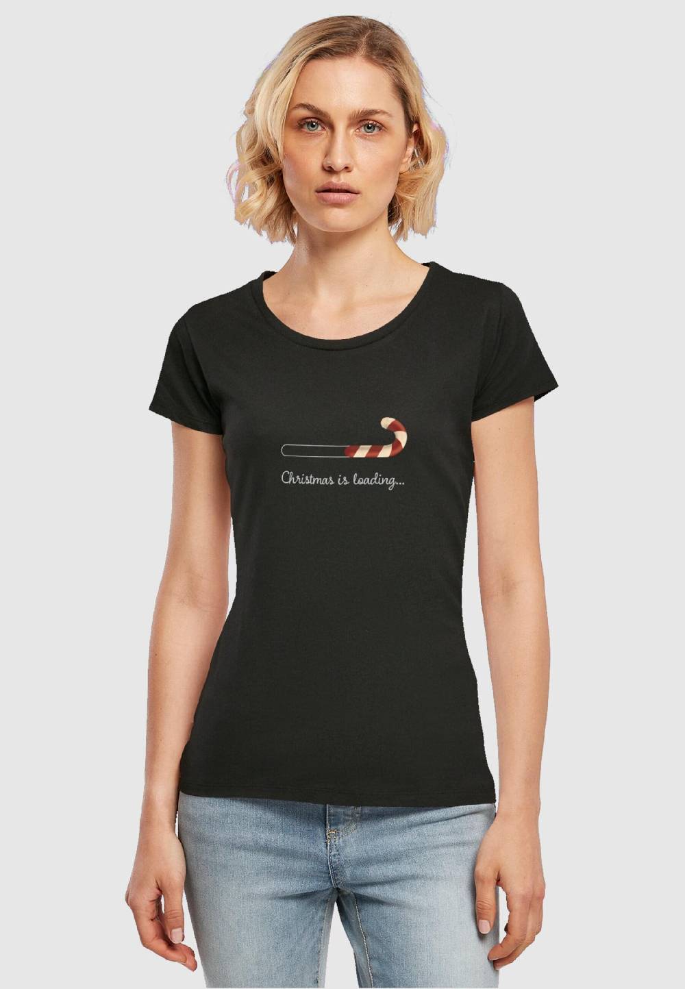 Merchcode Shirt 'Christmas Loading' In Black