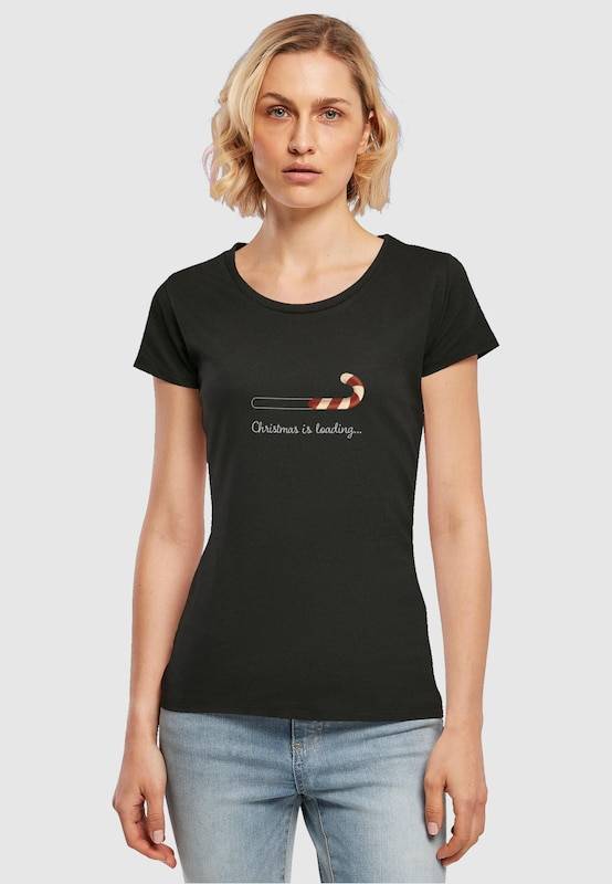 Merchcode Shirt 'Christmas Loading' in Black