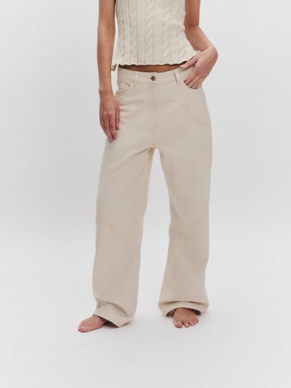Millane Wide Leg Jeans In White