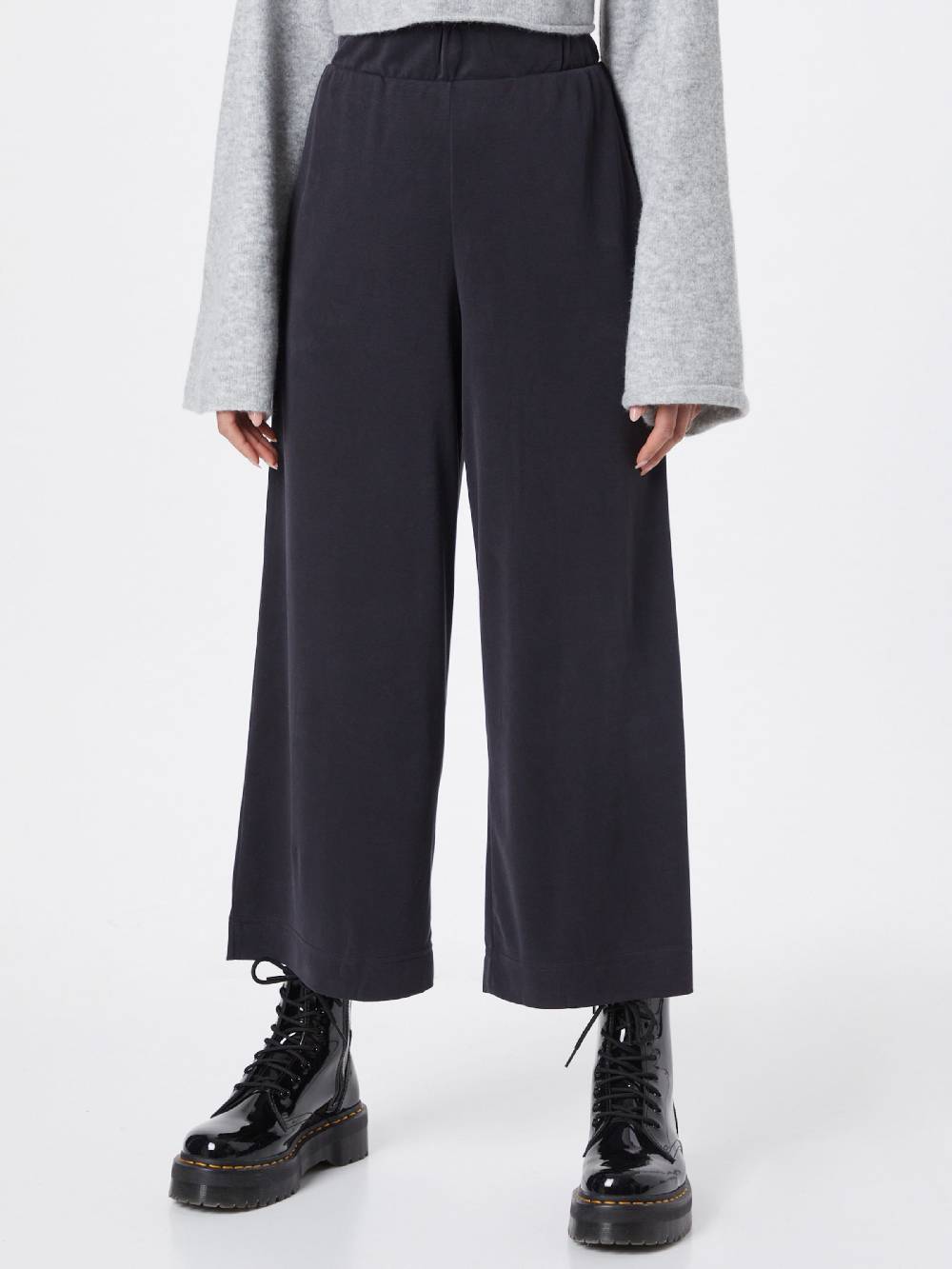 Monki Wide Leg Pants In Black