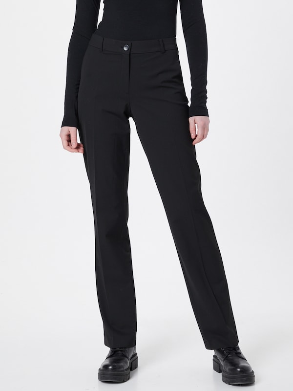 MORE & MORE Regular Pleated Pants 'Hanna' in Black