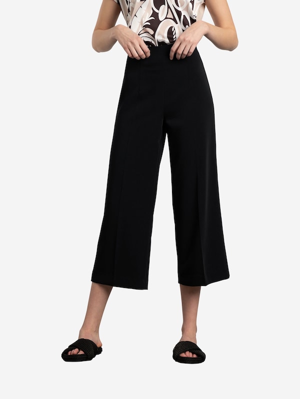 MORE & MORE Wide Leg Pleated Pants In Black