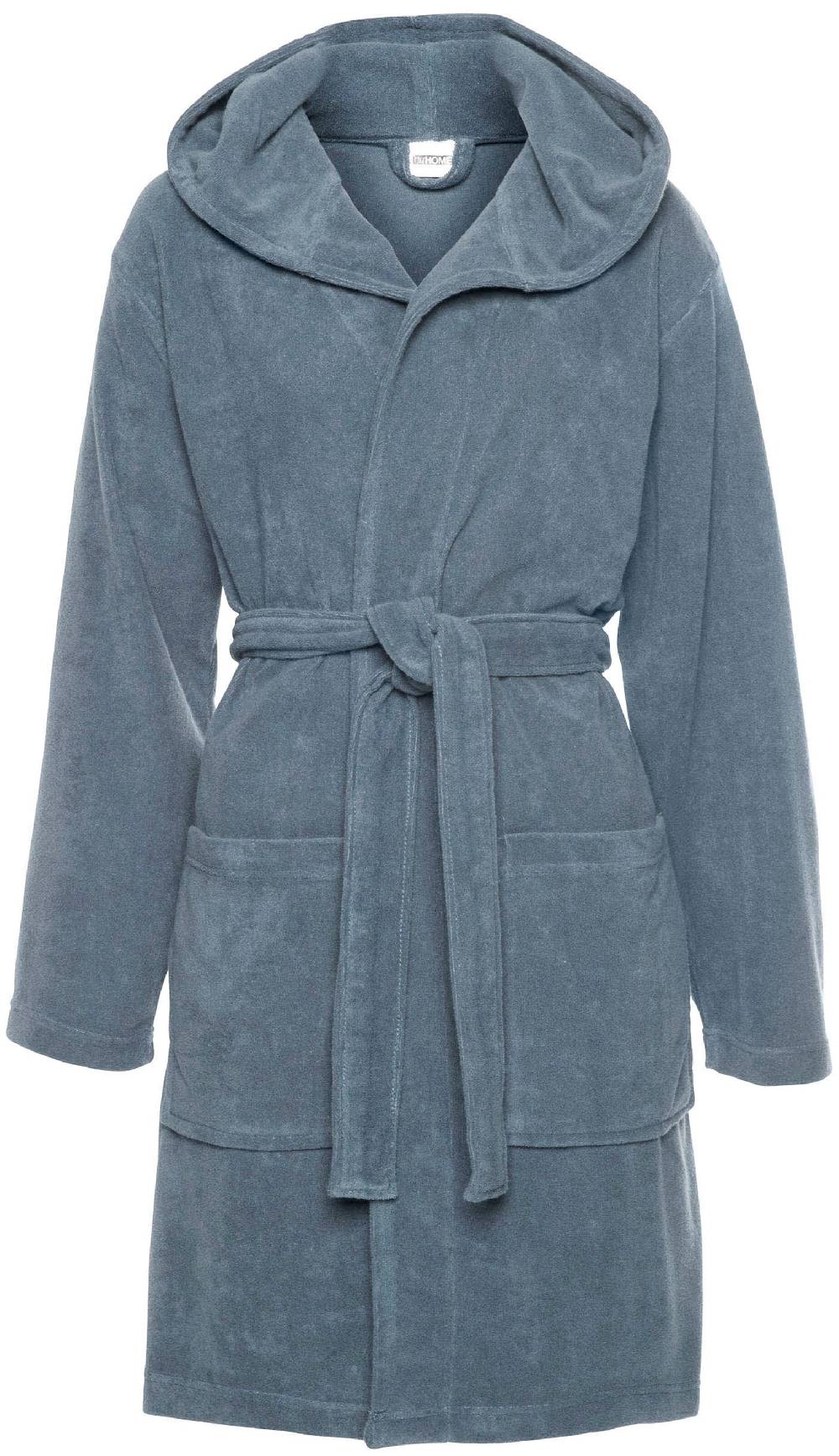 MY HOME Long Bathrobe In Dusty Blue