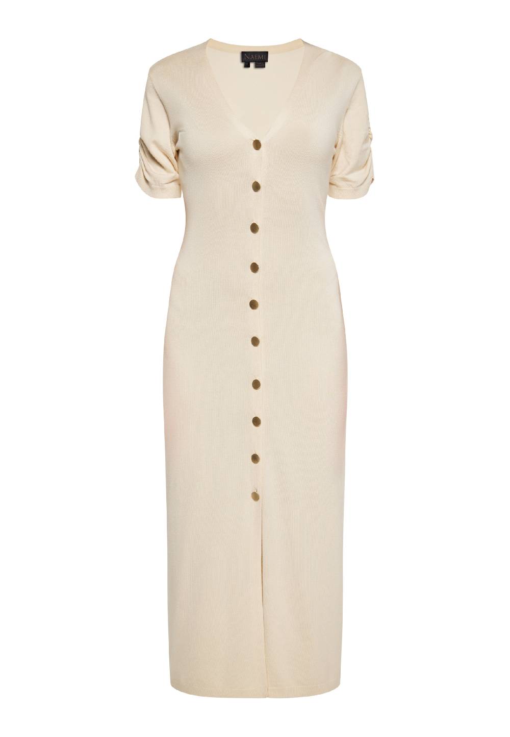 NAEMI Knitted Dress In Ecru