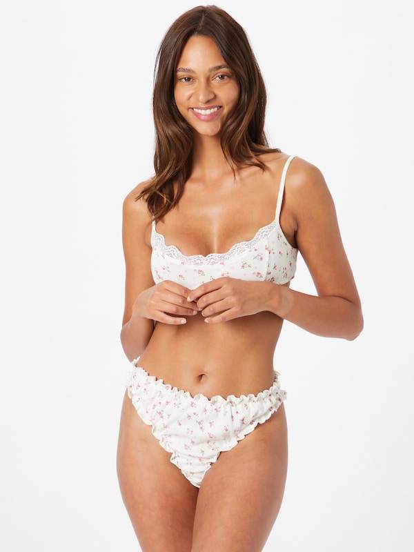Nasty Gal Bralette Underwear Sets 'Pointelle' in White