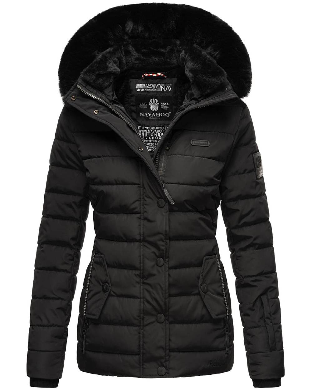 NAVAHOO Winter Jacket 'Milianaa' In Black