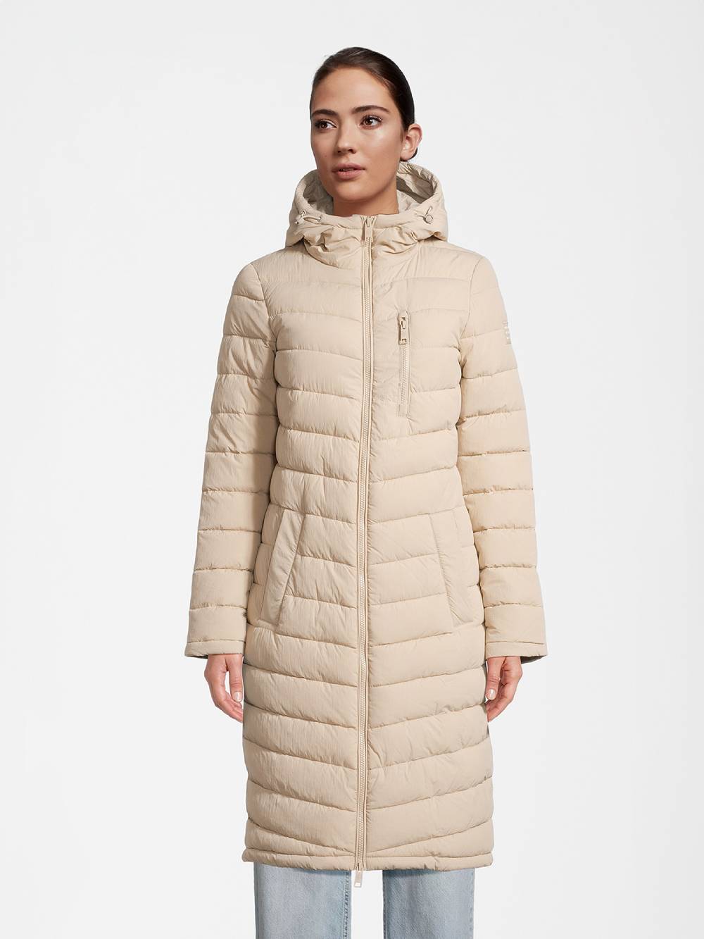 New View Between-Seasons Coat In Beige