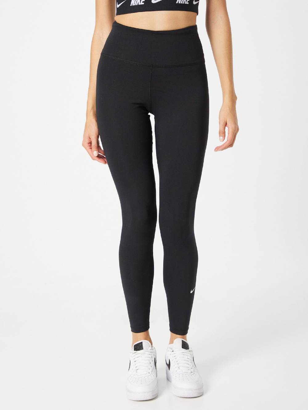 NIKE Skinny Workout Pants 'One' In Black