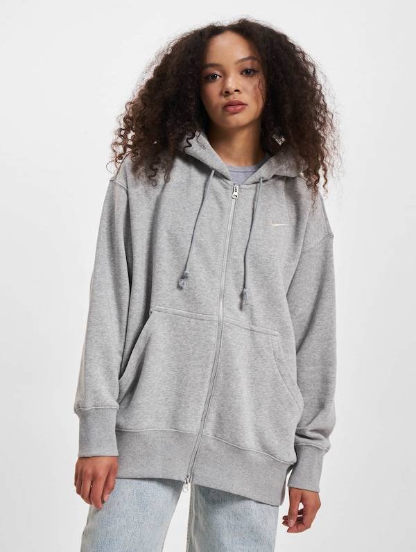 Nike Sportswear Zip-Up Hoodie 'Phoenix FLC' in Mottled Grey