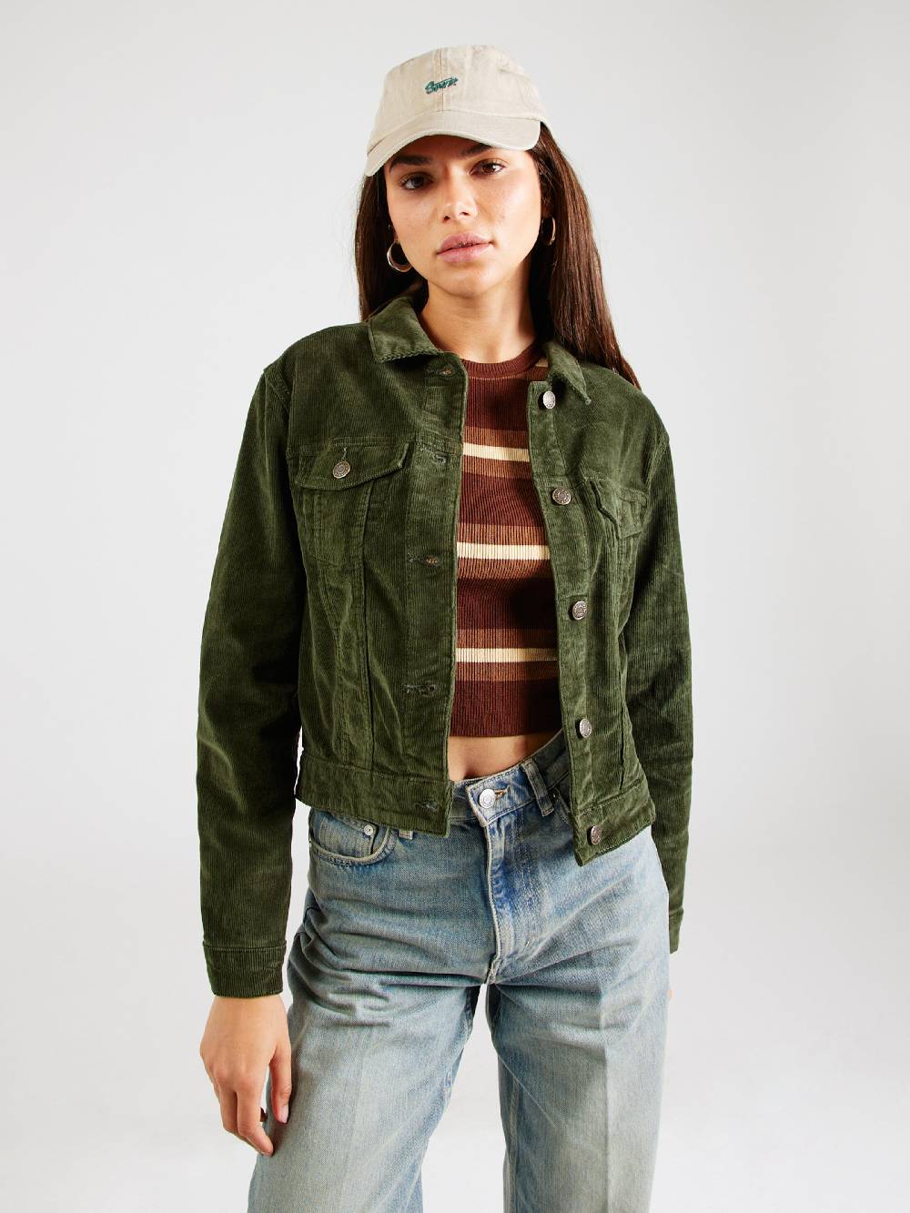 Noisy May Between-Season Jacket 'NMDEBRA' In Dark Green