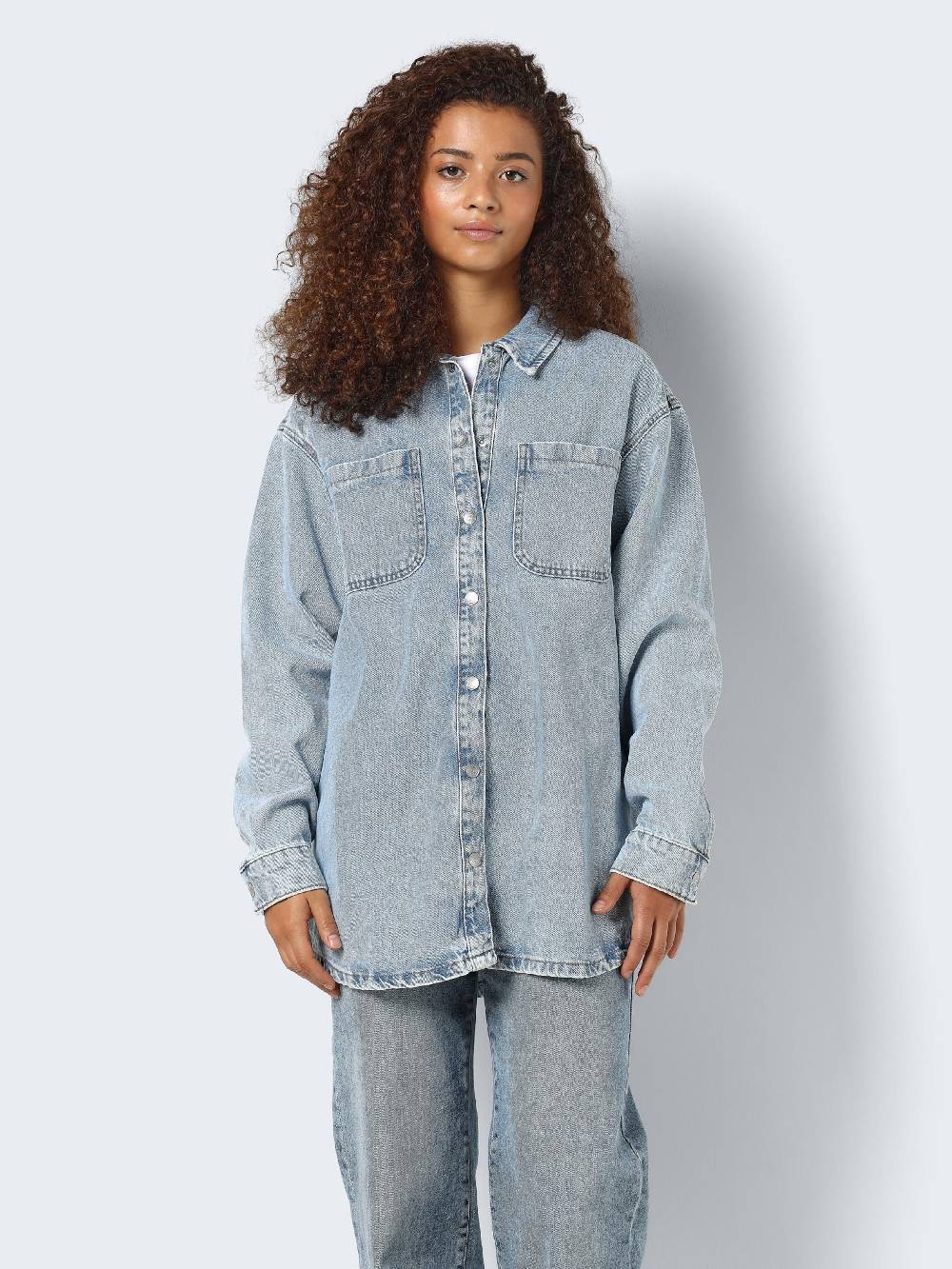 Noisy May Blouse 'NMAlva' In Blue Denim