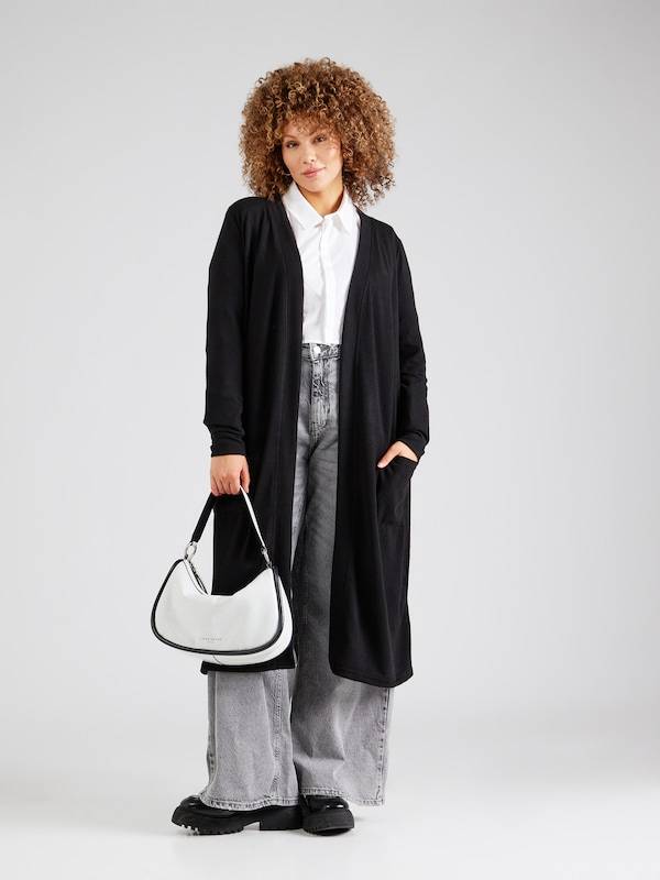 Noisy May Curve Knit Cardigan 'CITY' in Black