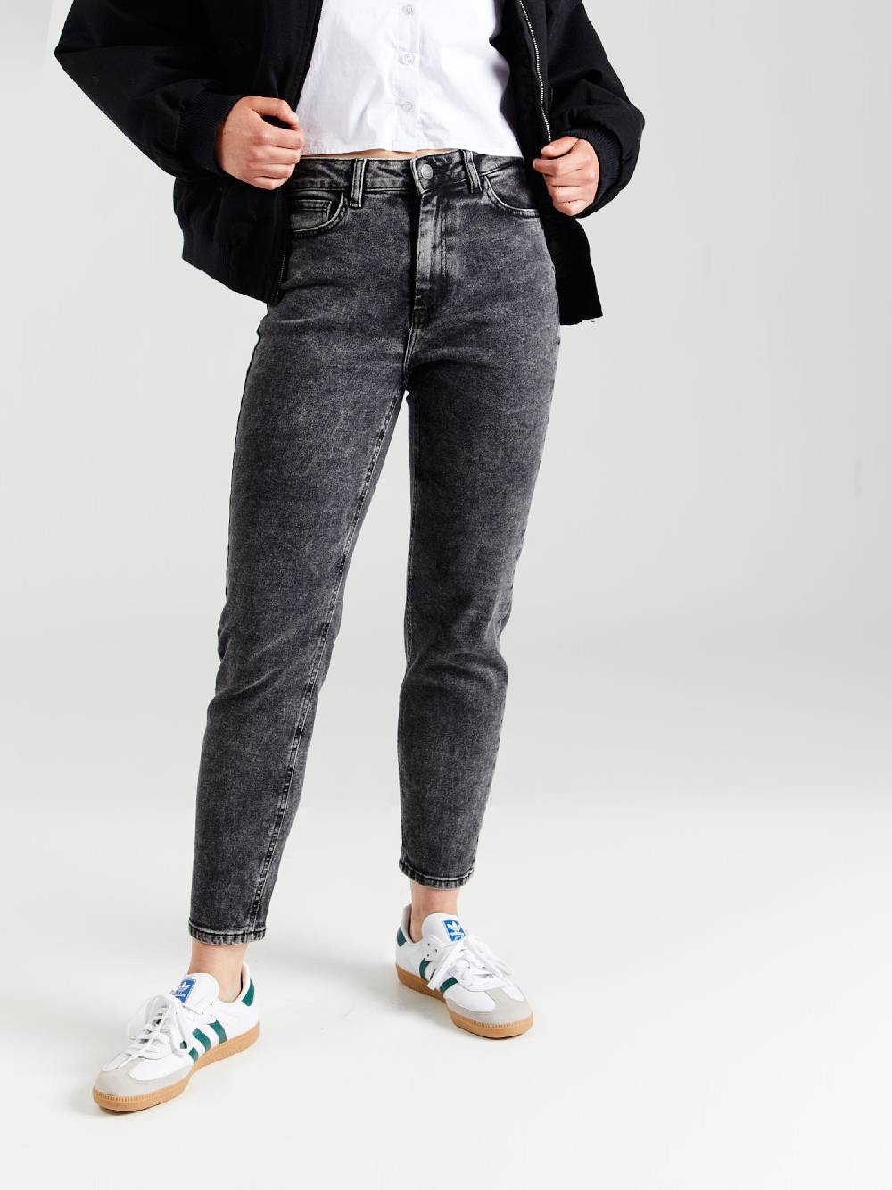 Noisy May Regular Jeans In Grey Denim