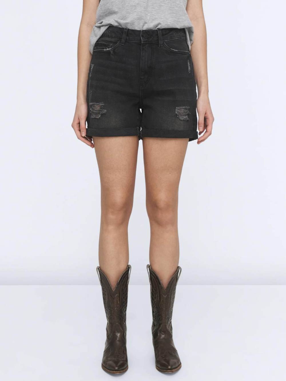 Noisy May Regular Jeans 'Smiley' In Black Denim