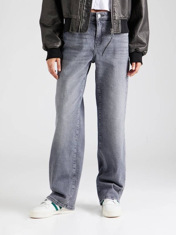 Noisy may Wide leg Jeans 'NMYolanda' in Grey Denim