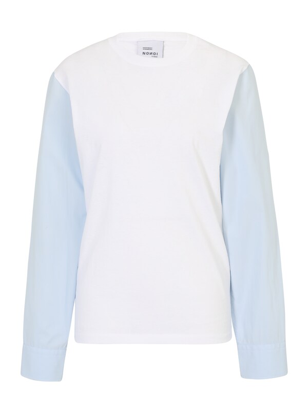 NONOI Studio Blouse 'Nonoi' in Sky Blue, White