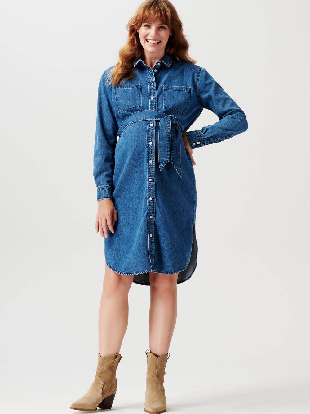 Noppies Shirt Dress 'Athens' In Blue Denim