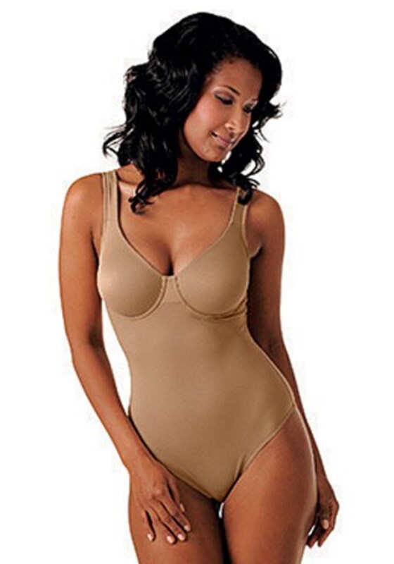 NUANCE Bodysuit in Brown, White