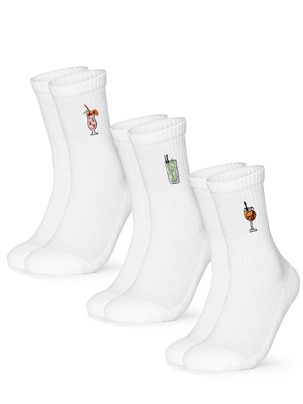 Occulto Socks 'Robin' in White