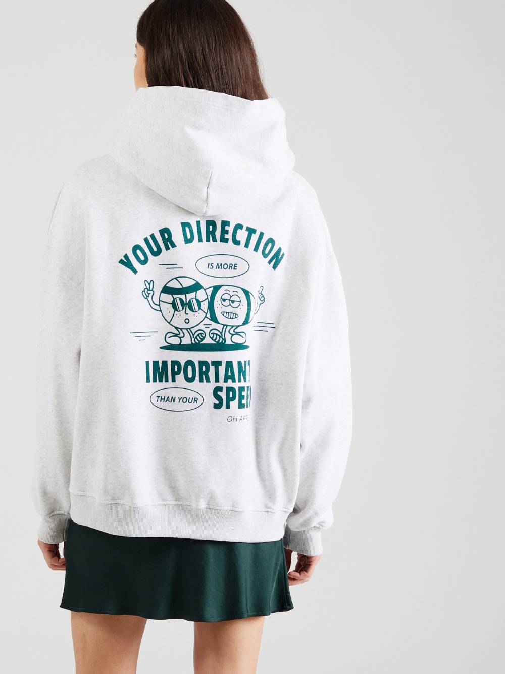 OH APRIL Sweatshirt In Mottled Grey