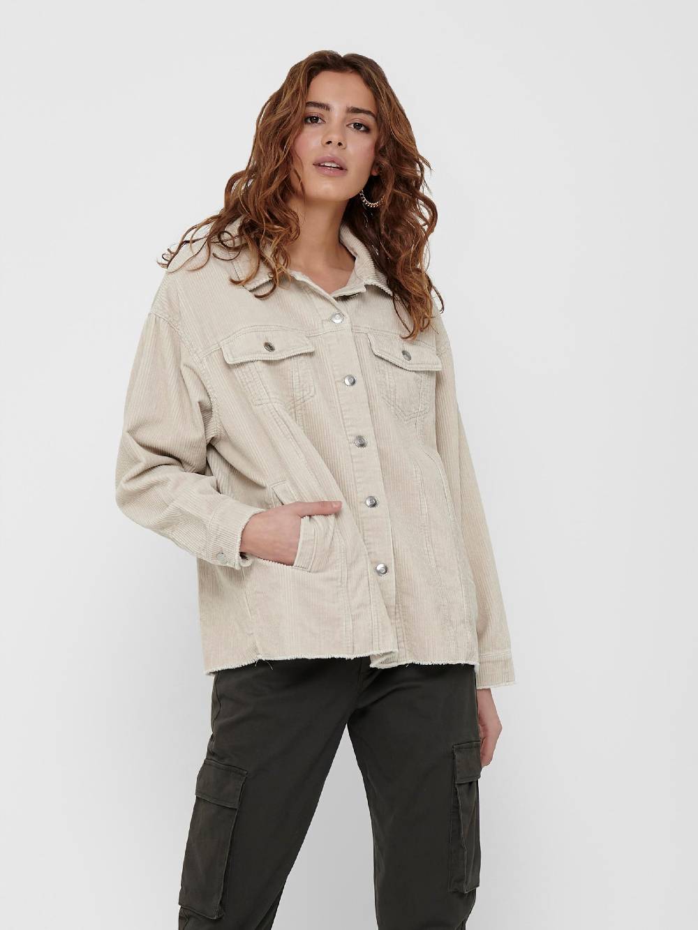 ONLY Between-Season Jacket 'Bitten' In Beige