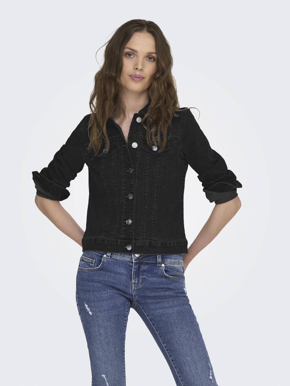 ONLY Between-Season Jacket 'MAGIC' In Mottled Black