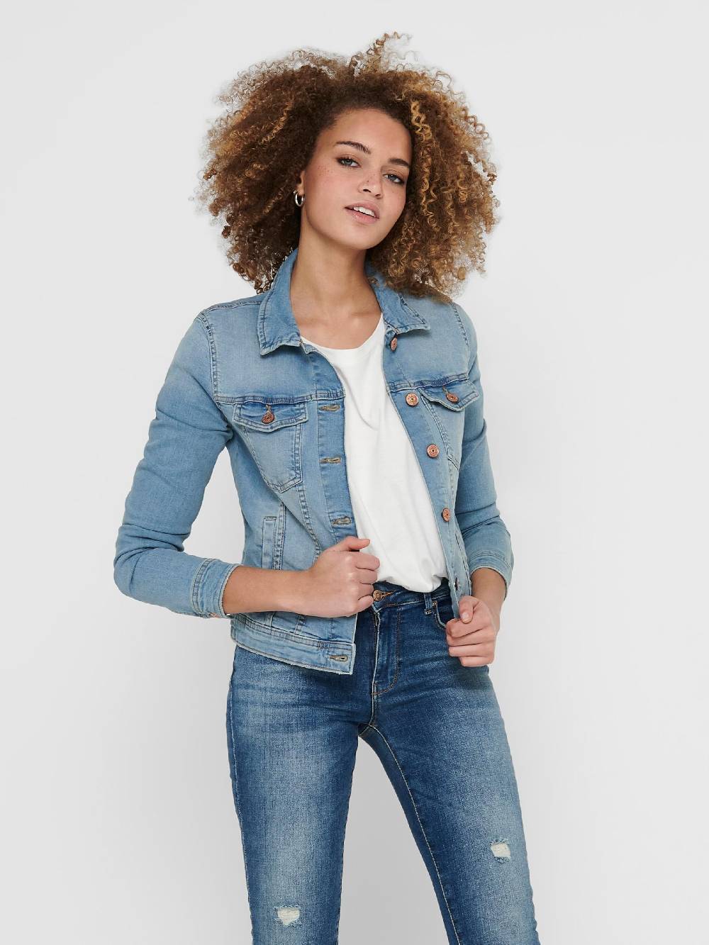 ONLY Between-Season Jacket 'ONLTia' In Blue Denim