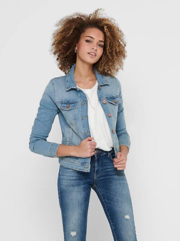 ONLY Between-Season Jacket 'ONLTia' in Blue Denim