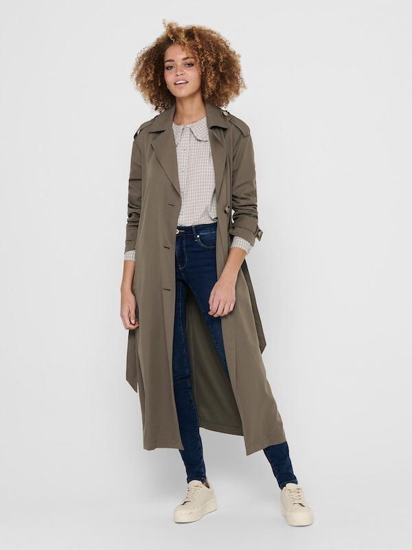 ONLY Between-Seasons Coat in Muddy Colored