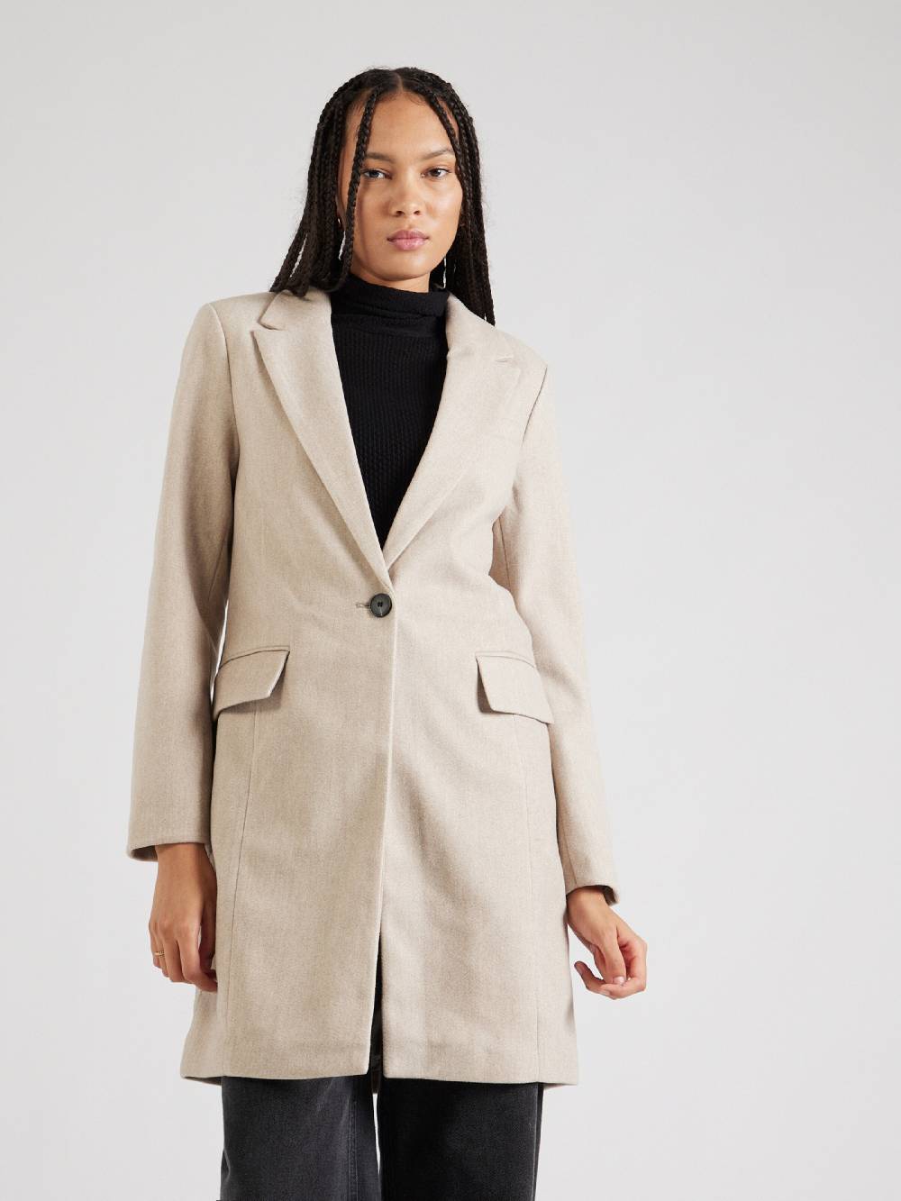 ONLY Between-Seasons Coat 'ONLNancy' In Taupe