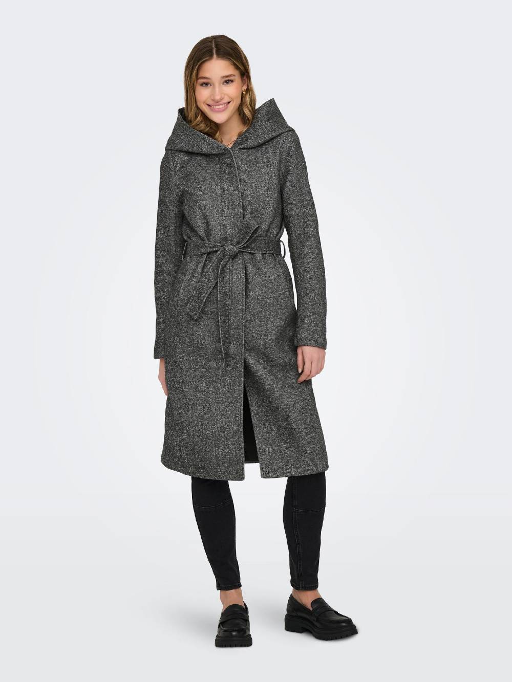 ONLY Between-Seasons Coat 'ONLSedona' In Mottled Grey