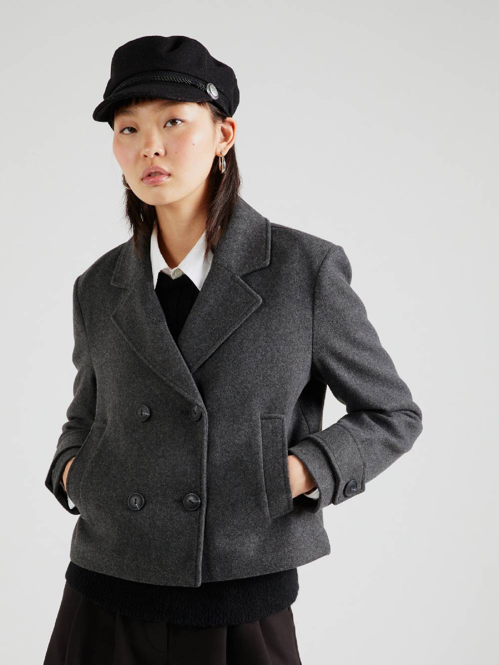 ONLY Between-Seasons Coat 'ONLSTINE' In Anthracite