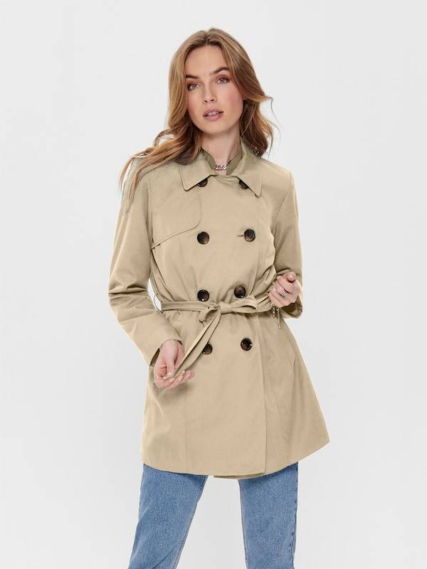 ONLY Between-Seasons Coat 'ONLValerie' in Light Brown