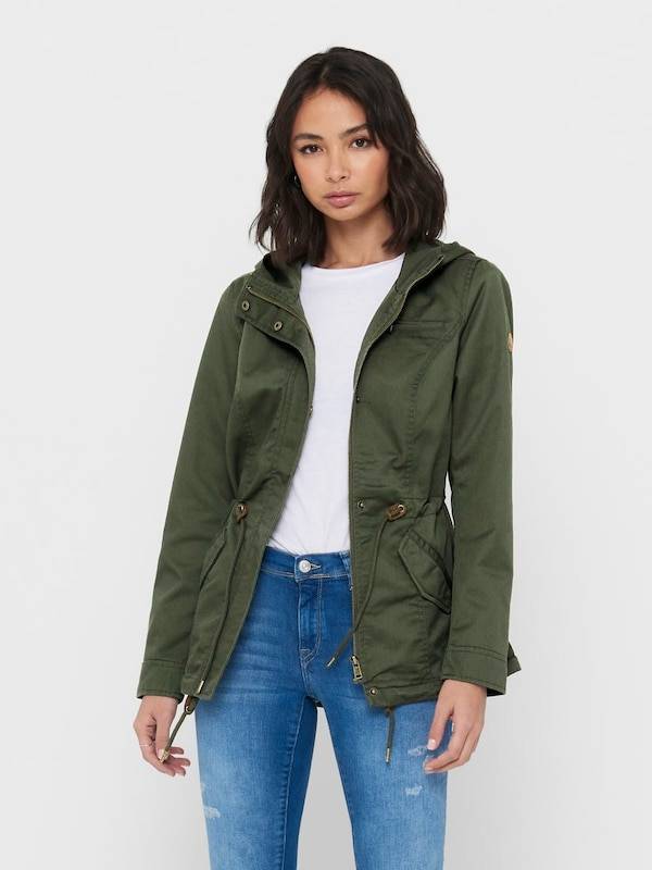 ONLY Between-Seasons Parka 'ONLLorca' in Dark Green
