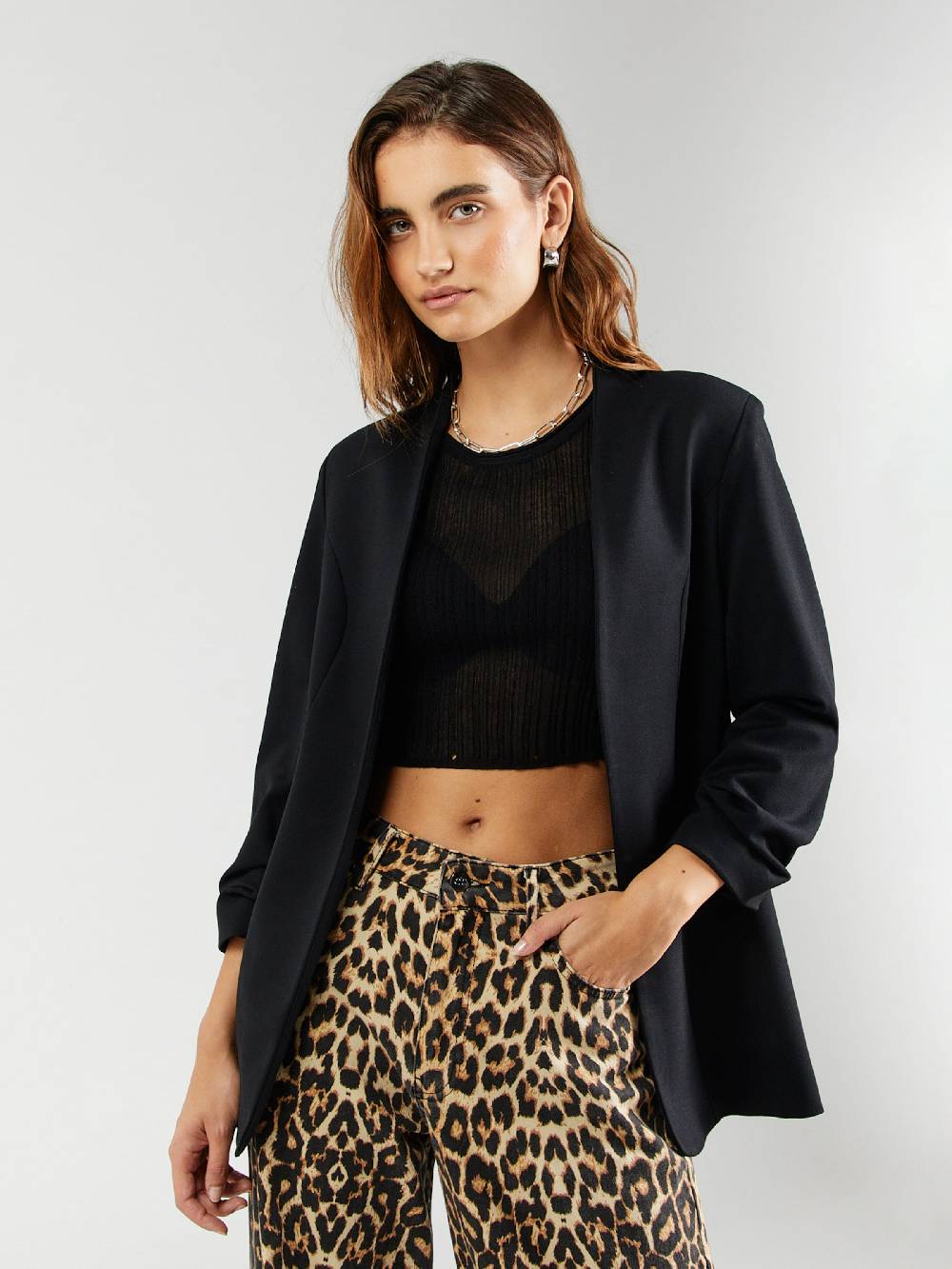 ONLY Blazer 'ONLPOPTRASH' In Black