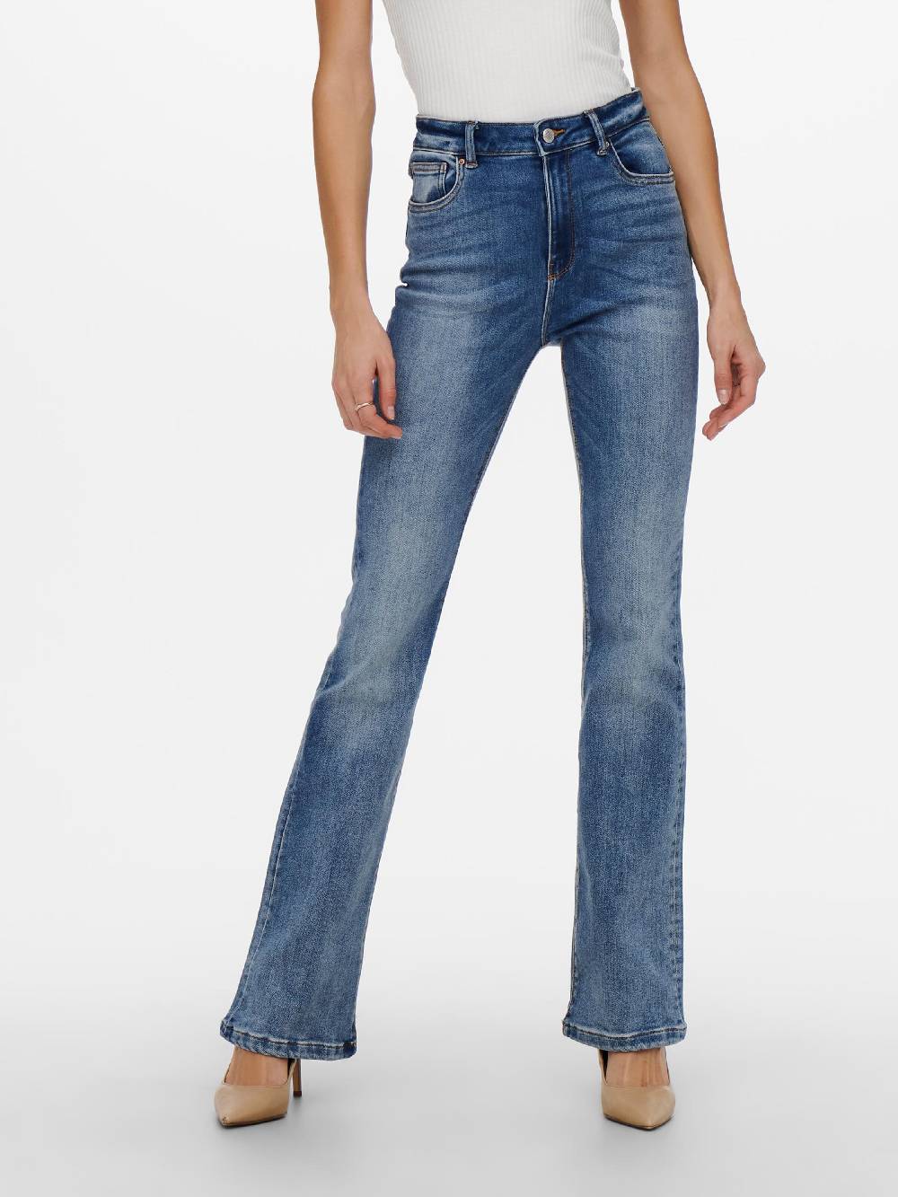 ONLY Boot Cut Jeans 'ONLMila' In Blue Denim
