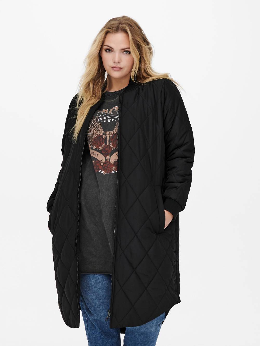 ONLY Carmakoma Between-Season Jacket 'Carrot' In Black