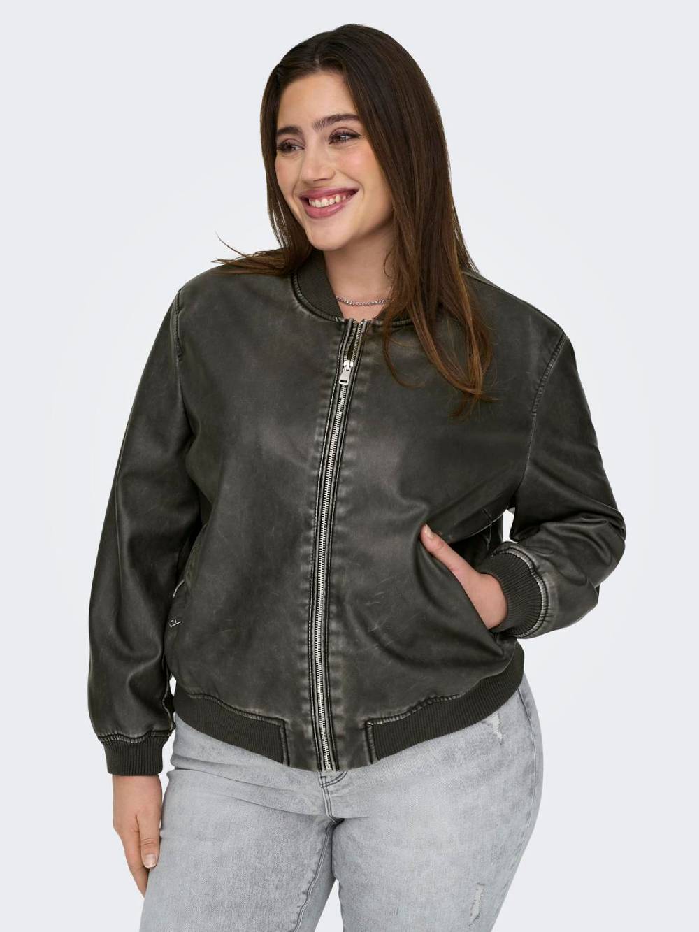 ONLY Carmakoma Between-Season Jacket 'Halli' In Grey