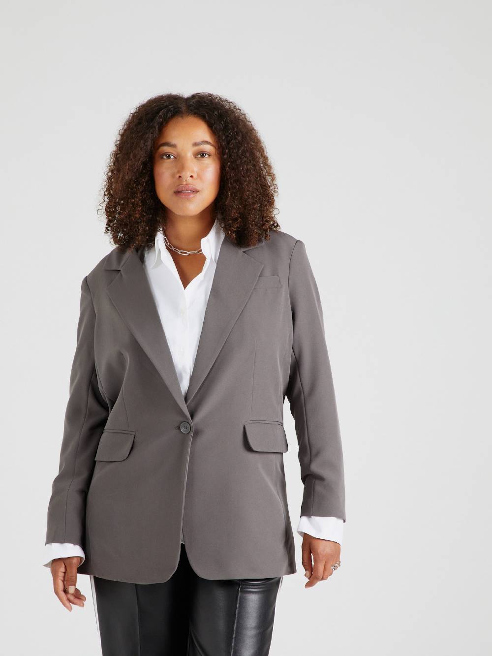 ONLY Carmakoma Blazer 'CARLANA-BERRY' In Dark Grey