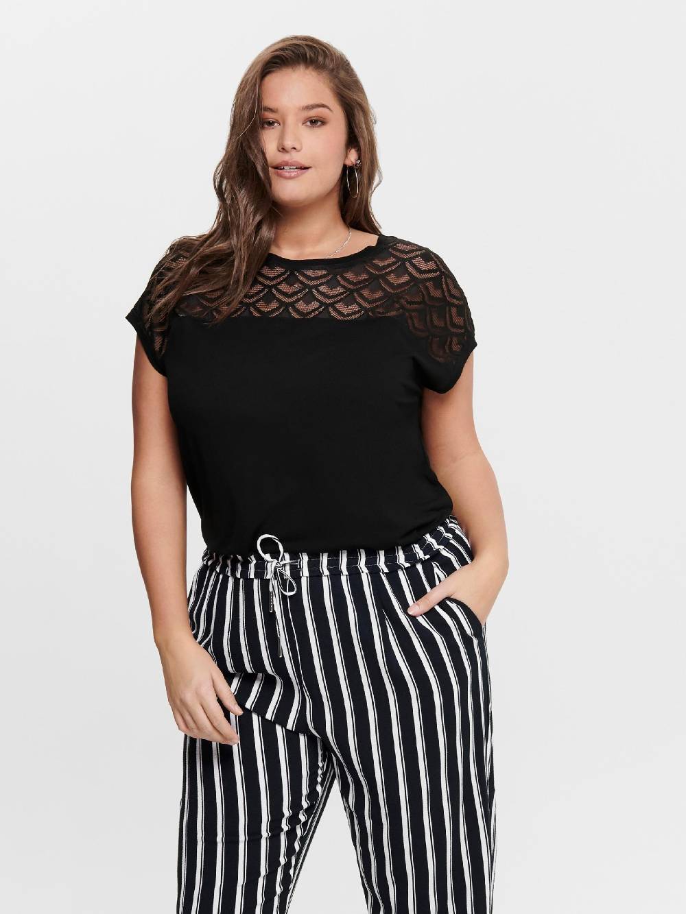 ONLY Carmakoma Shirt 'Flake' In Black