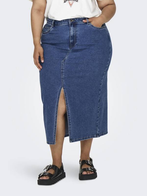 ONLY Carmakoma Skirt in Blue Denim