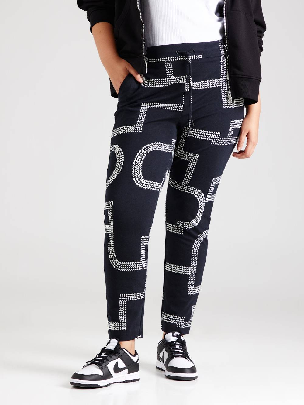 ONLY Carmakoma Slim Fit Pants 'CARGOLDTRASH CLASSIC' In Black