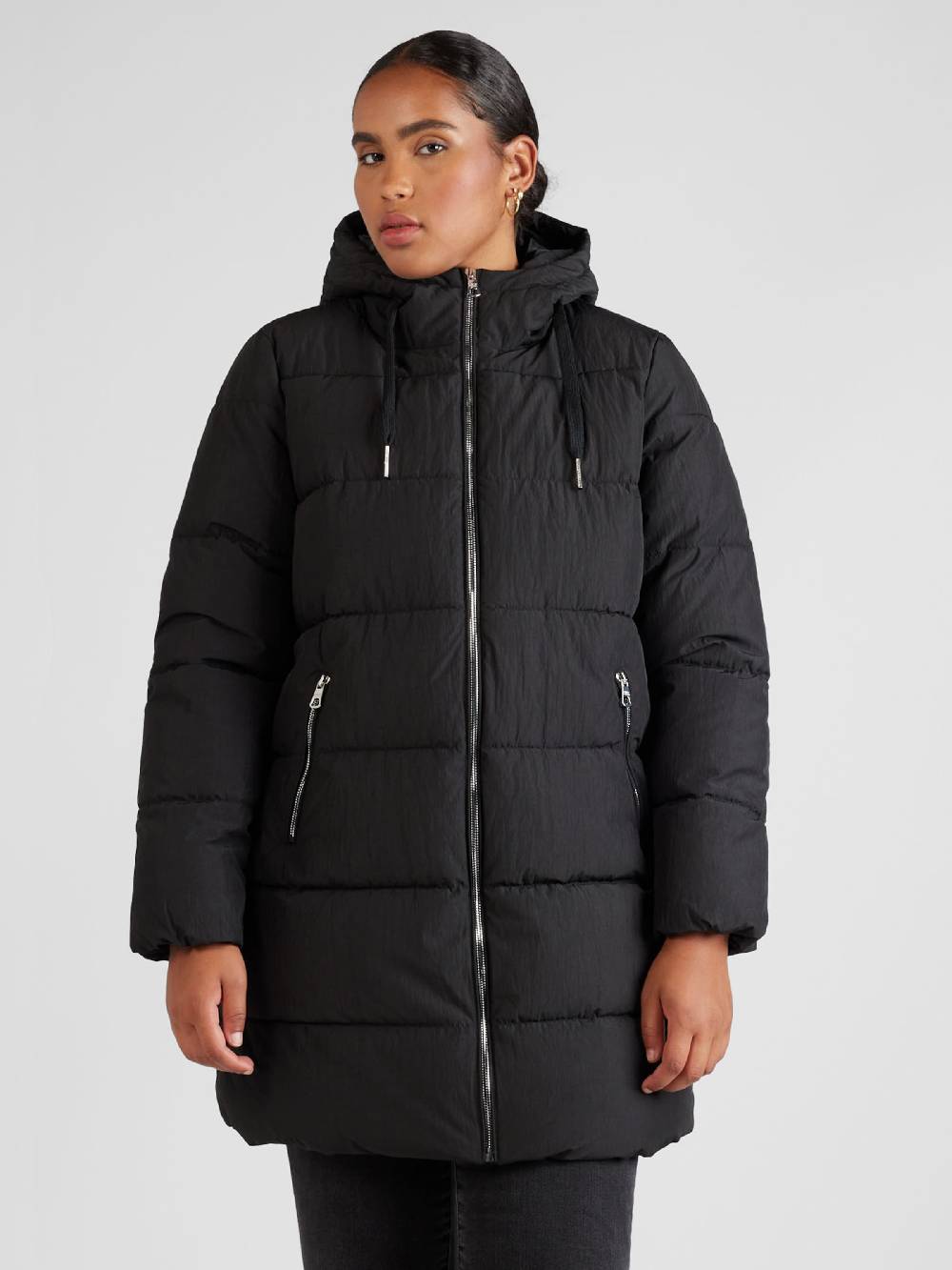 ONLY Carmakoma Winter Coat 'Dolly' In Black