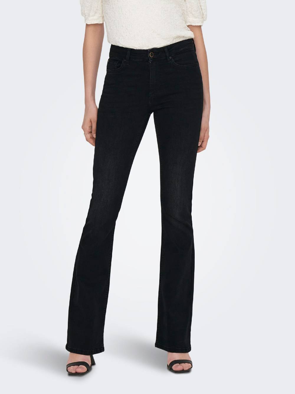 ONLY Flared Jeans 'ONLBlush' In Black Denim