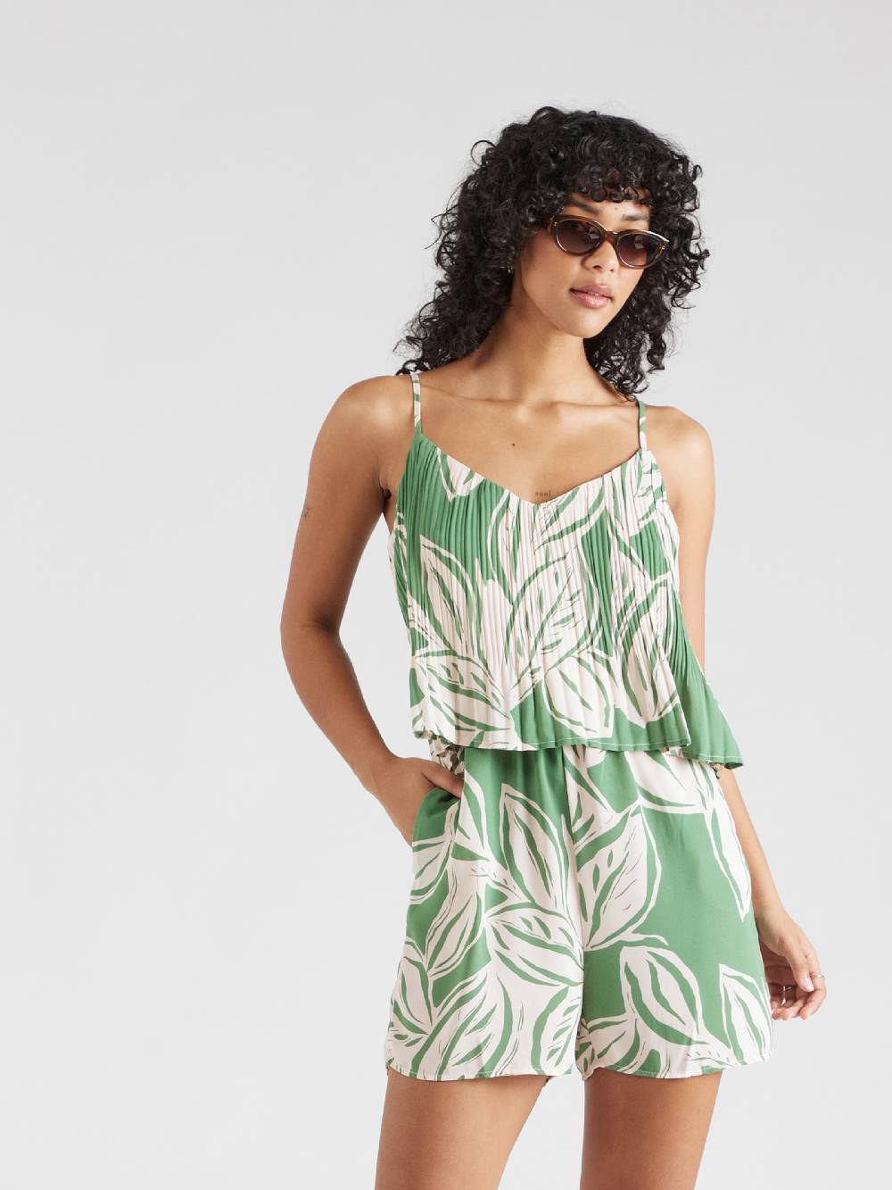 ONLY Jumpsuit 'ONLALMA LIFE POLY' In Green