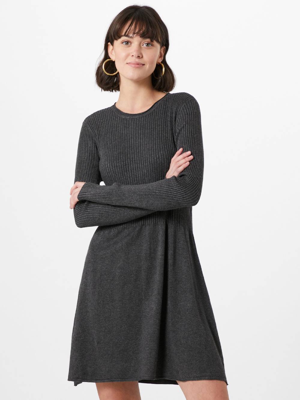 ONLY Knitted Dress 'ONLAlma' In Dark Grey
