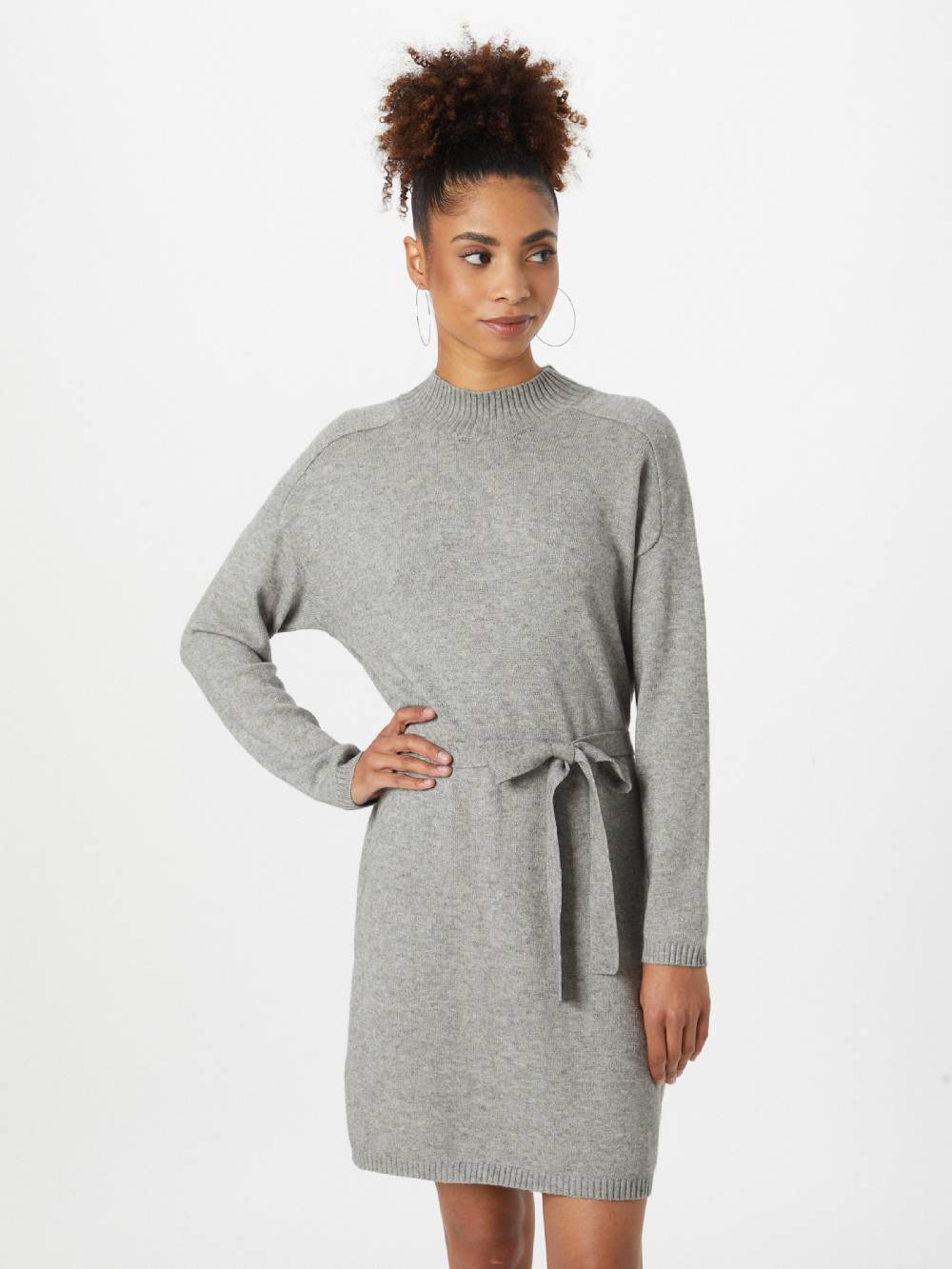 ONLY Knitted Dress 'ONLLEVA' In Mottled Grey