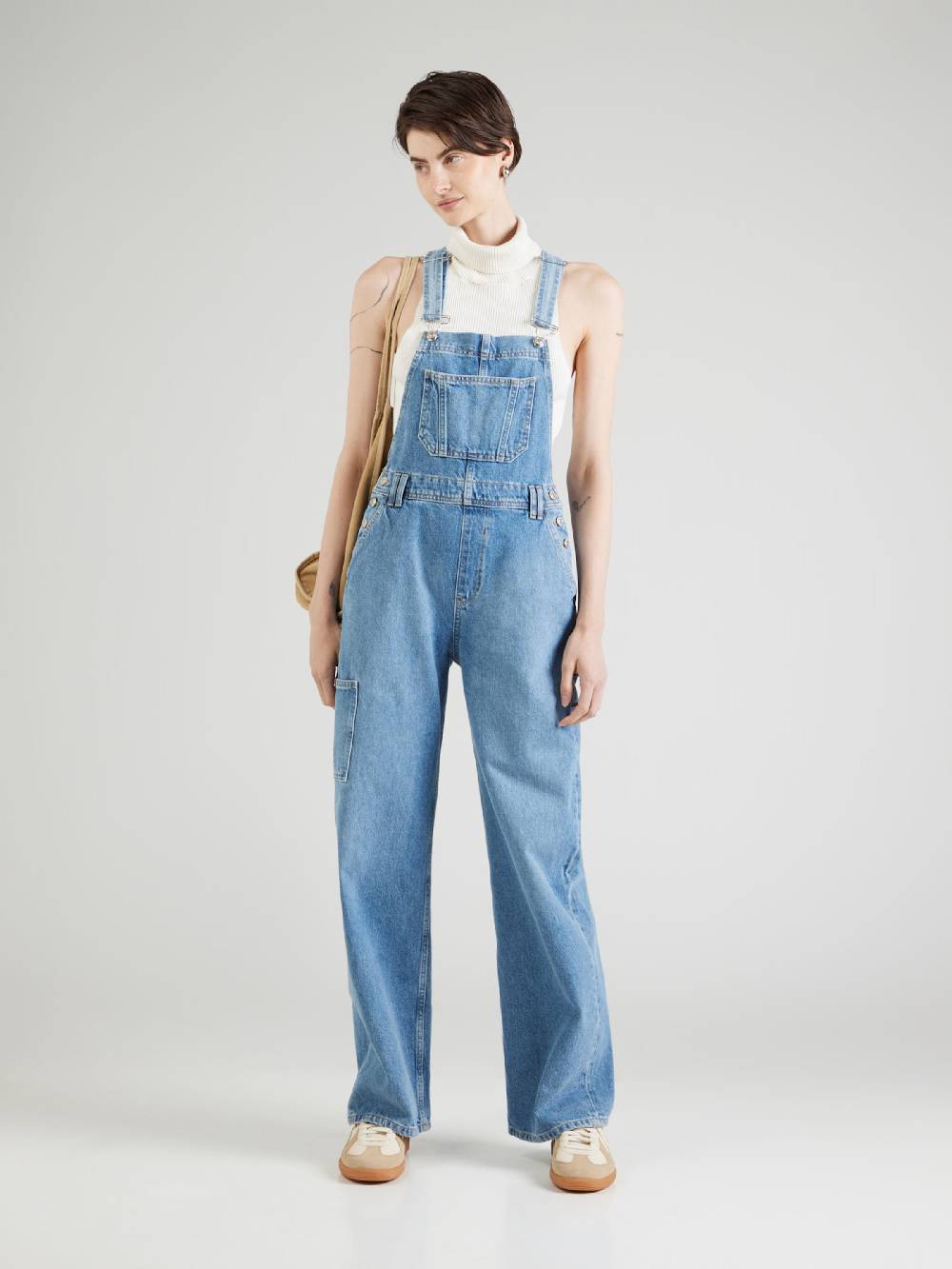 ONLY Loose Fit Jean Overalls 'ONLBJORK' In Blue Denim