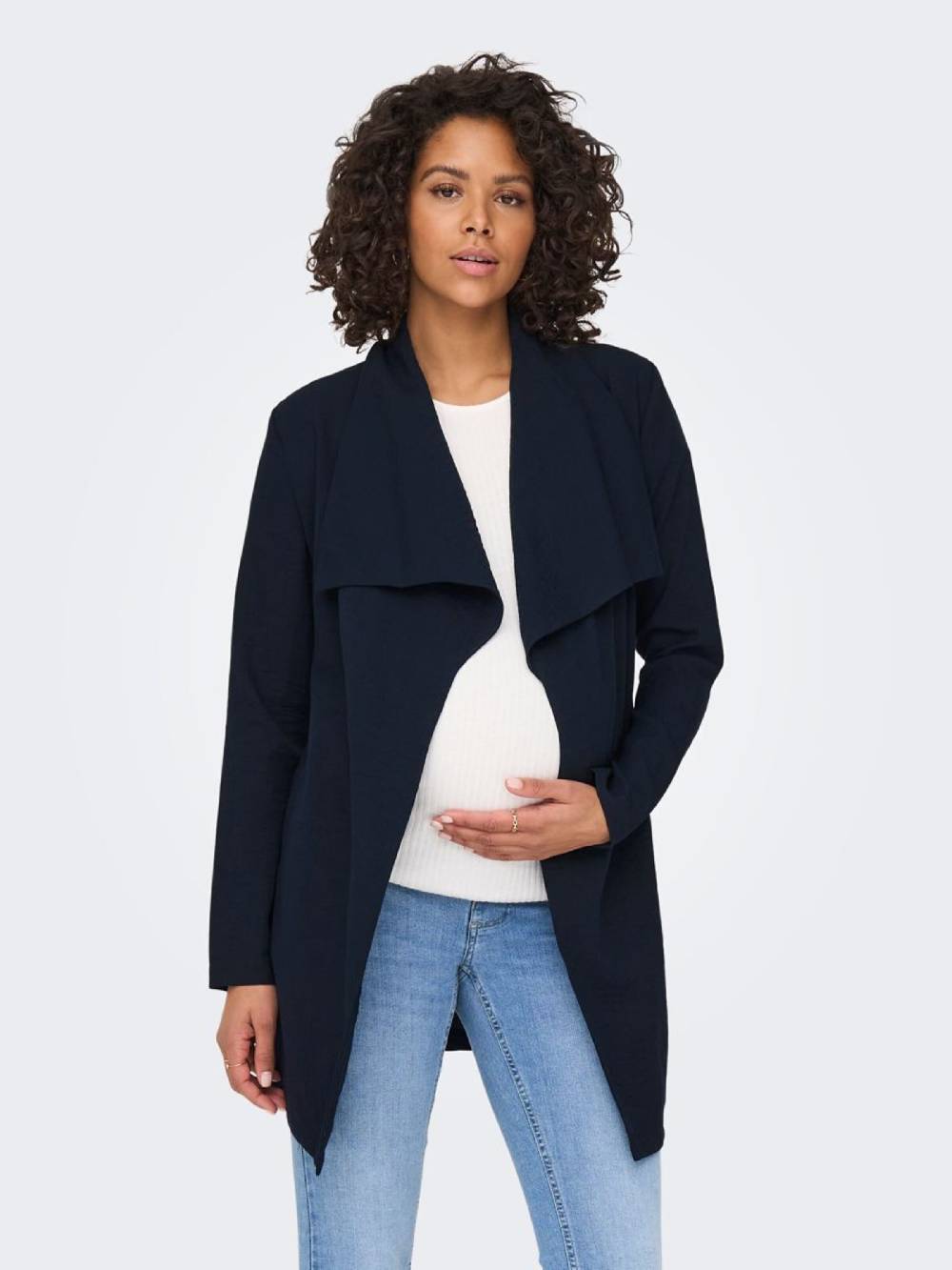 Only Maternity Between-Seasons Coat In Blue, Night Blue